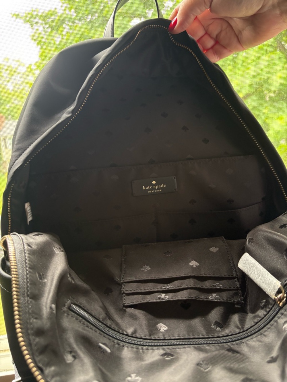 kate spade Black Nylon Backpack with Gold Hardware - Picture 3 of 3